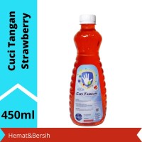 SABUN CUCI TANGAN STRAWBERI KEMASAN BOTOL 450 ML